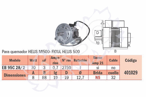 Imagen de MOTOR QUEMADOR ESPECIFICO