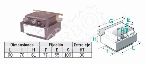 Imagen de TRANSFORMADOR ZA 23,075 E21/23